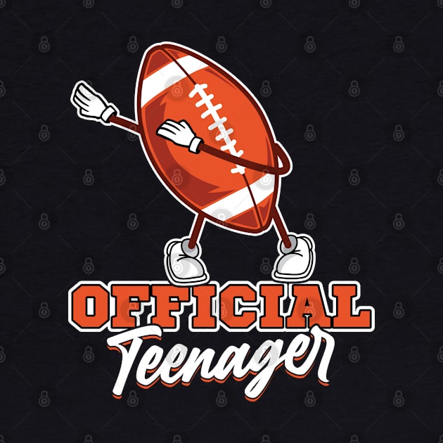 Official Teenager 13th Birthday Dabbing football by Peco-Designs